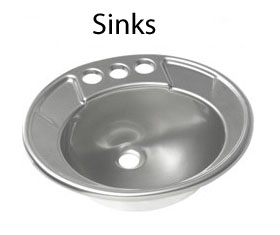 RV Sinks Plastic and metal